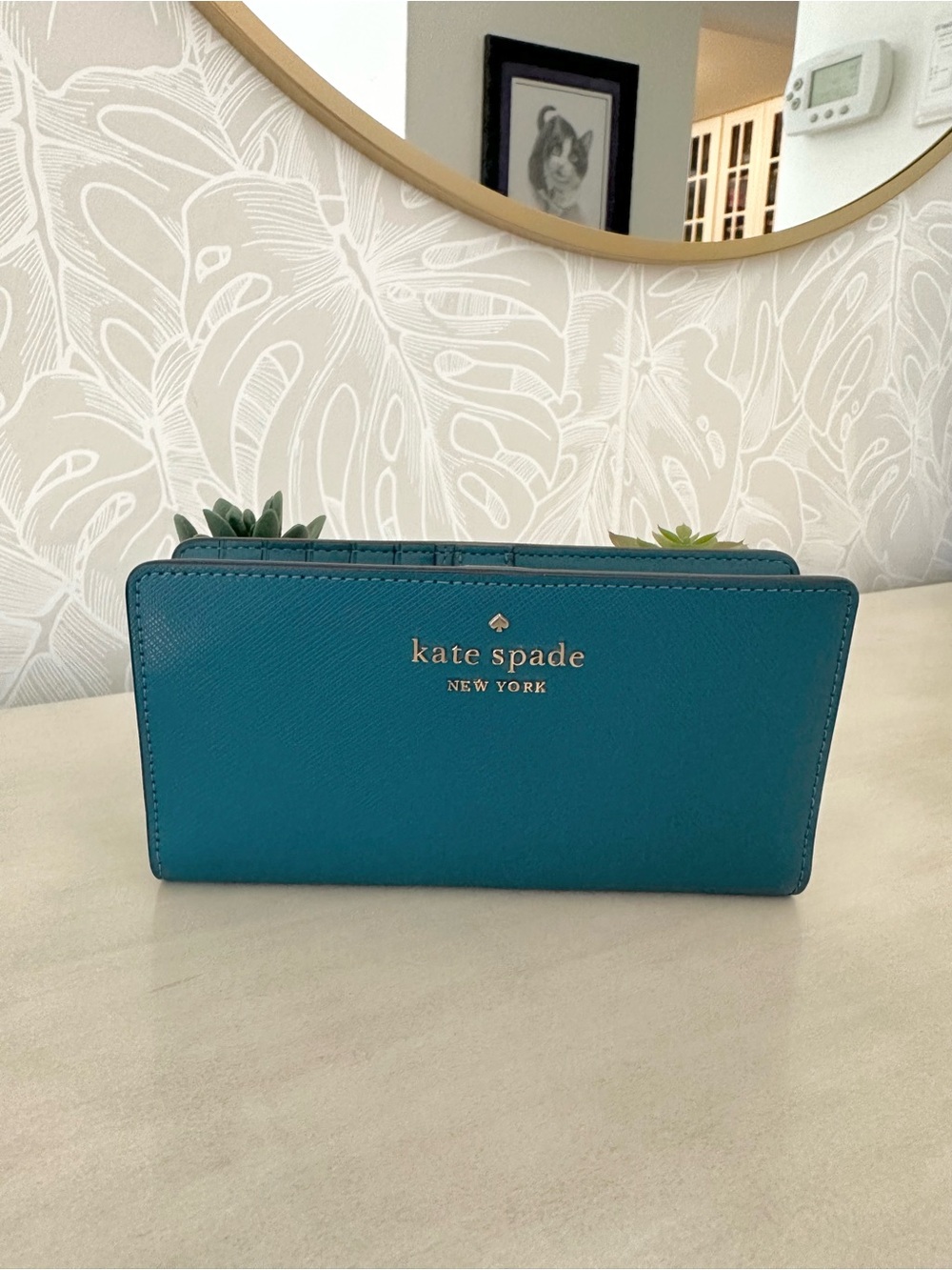 Kate Spade Peacock Teal Bifold Wallet